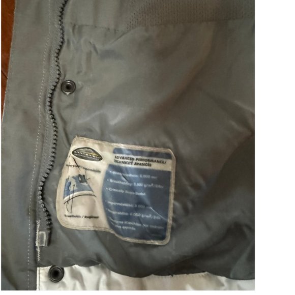 Columbia Silver/Blue/Grey Omnishield Vertex Jacket with Optional Hood - Mens L - Picture 5 of 16